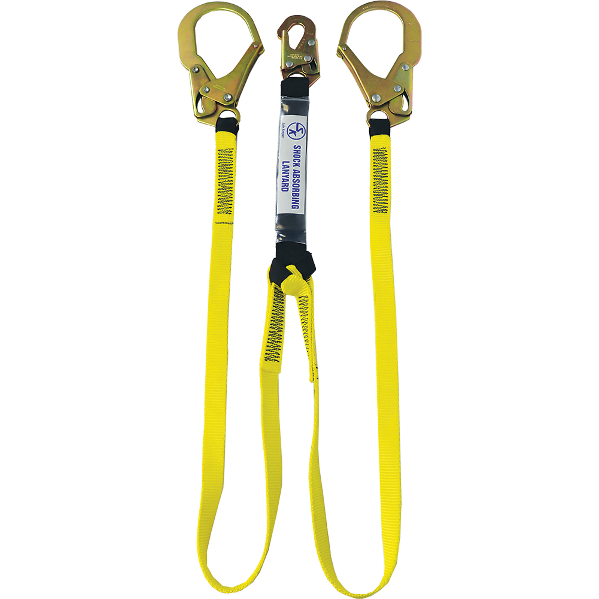 Safe Keeper Dual-Leg Shock-Absorbing Lanyard with Rebar Hooks - 6ft., Model# FAP30199(6)-6-SK